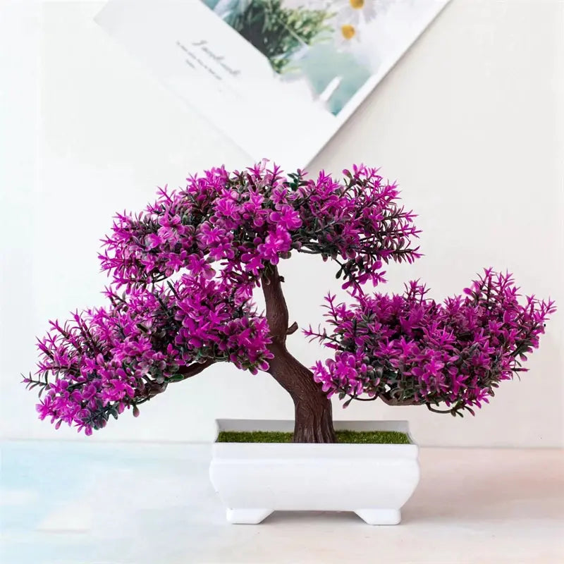Bonsái decorativo de material sintético