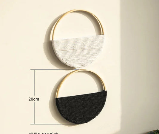 Estante de pared bohemio de doble círculo