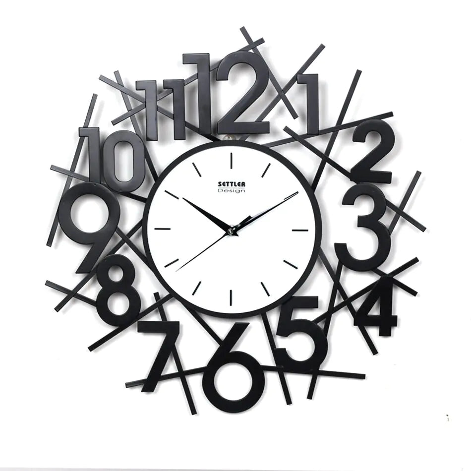 Reloj de Pared Moderno de Diseño Minimalista en Hierro y Acrílico
