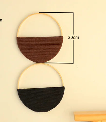 Estante de pared bohemio de doble círculo