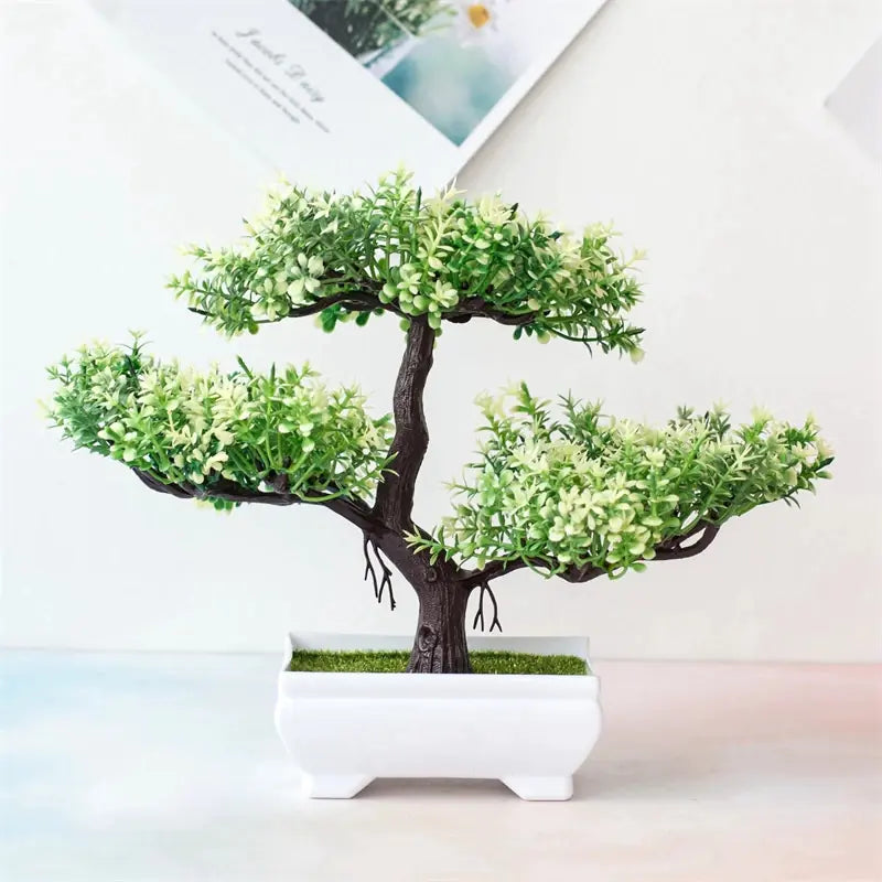 Bonsái decorativo de material sintético
