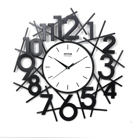 Reloj de Pared Moderno de Diseño Minimalista en Hierro y Acrílico